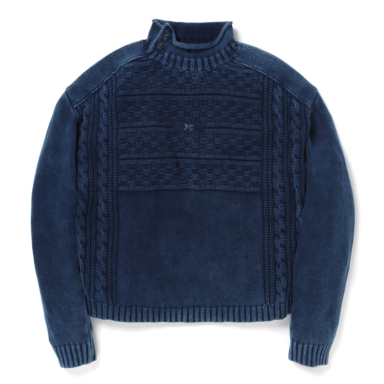 Porter Classic / ポータークラシック | FISHERMAN KNIT - Blue | 通販