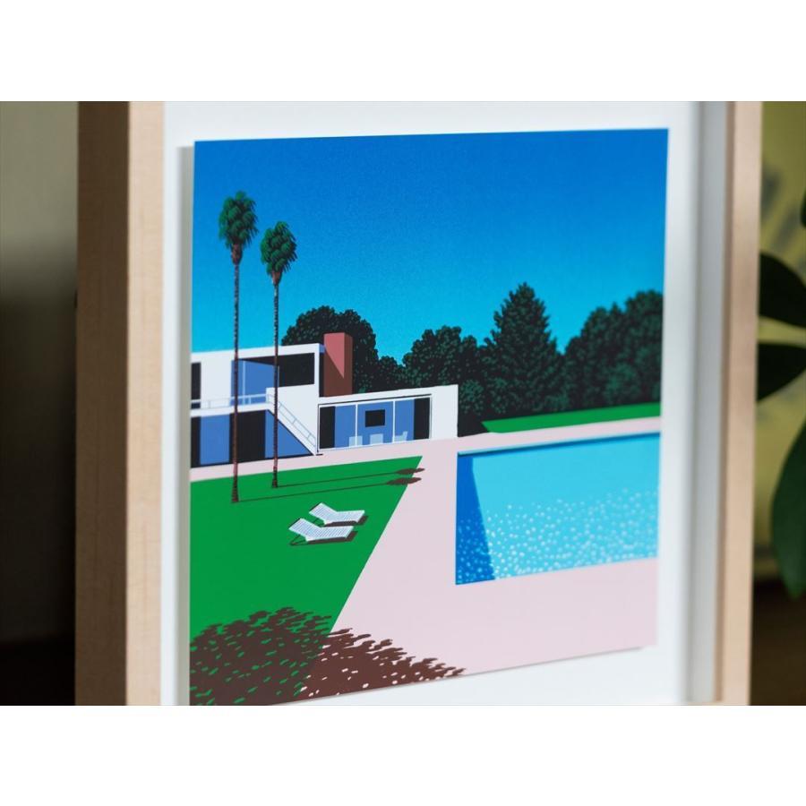 永井博 POOLSIDE Small Art Piece (額付き) Hiroshi Nagai -の商品詳細