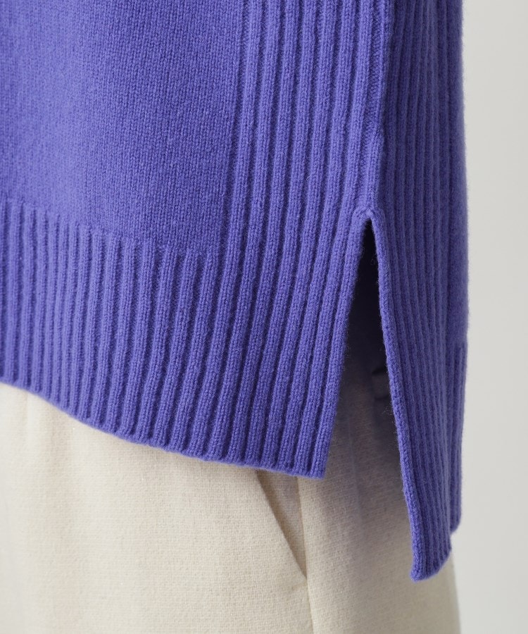 手洗い可／日本製／カシミヤ混】ミドルゲージのハイネックニット