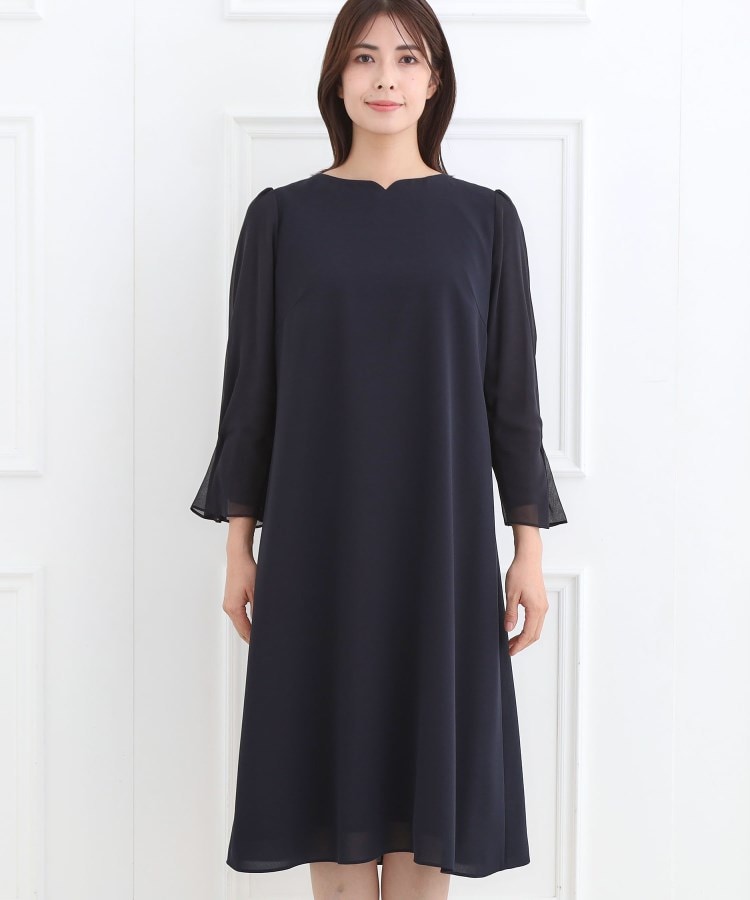 フォーマル／入卒／付属リボン付き】スリーブデザインジョーゼット