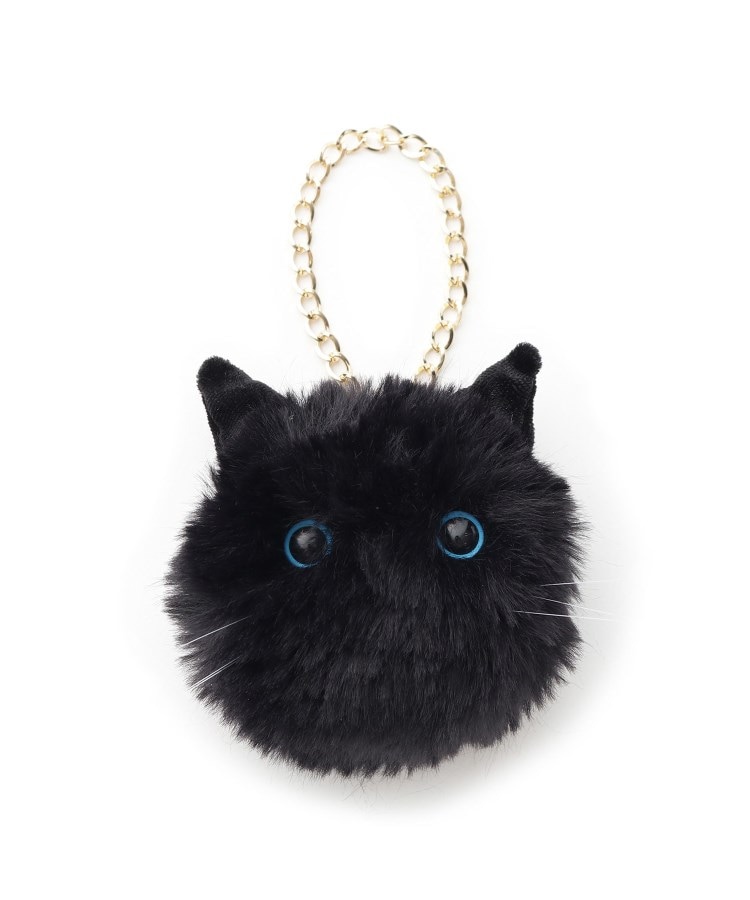 雑誌掲載】ふわふわネコフェイスバッグチャーム（キーケース