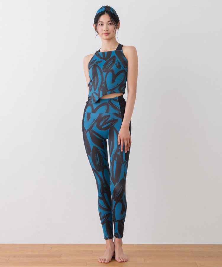 SUKALA】ハートプリントホルターネックブラトップ(Sサイズ オフ