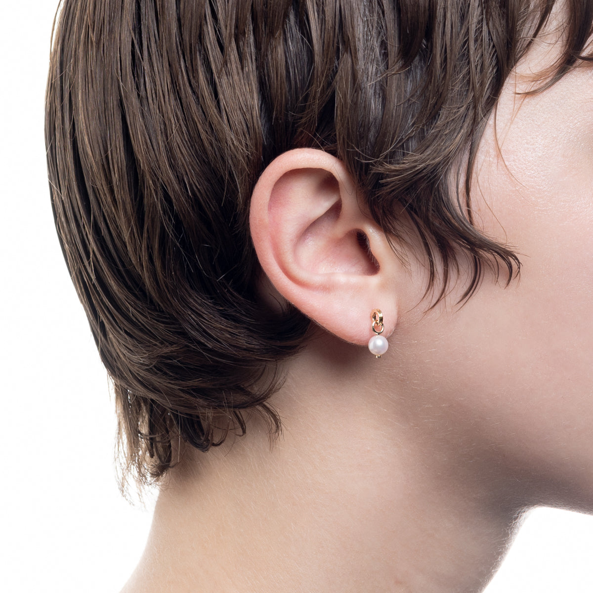 Mini BELUGA オニキス ピアス