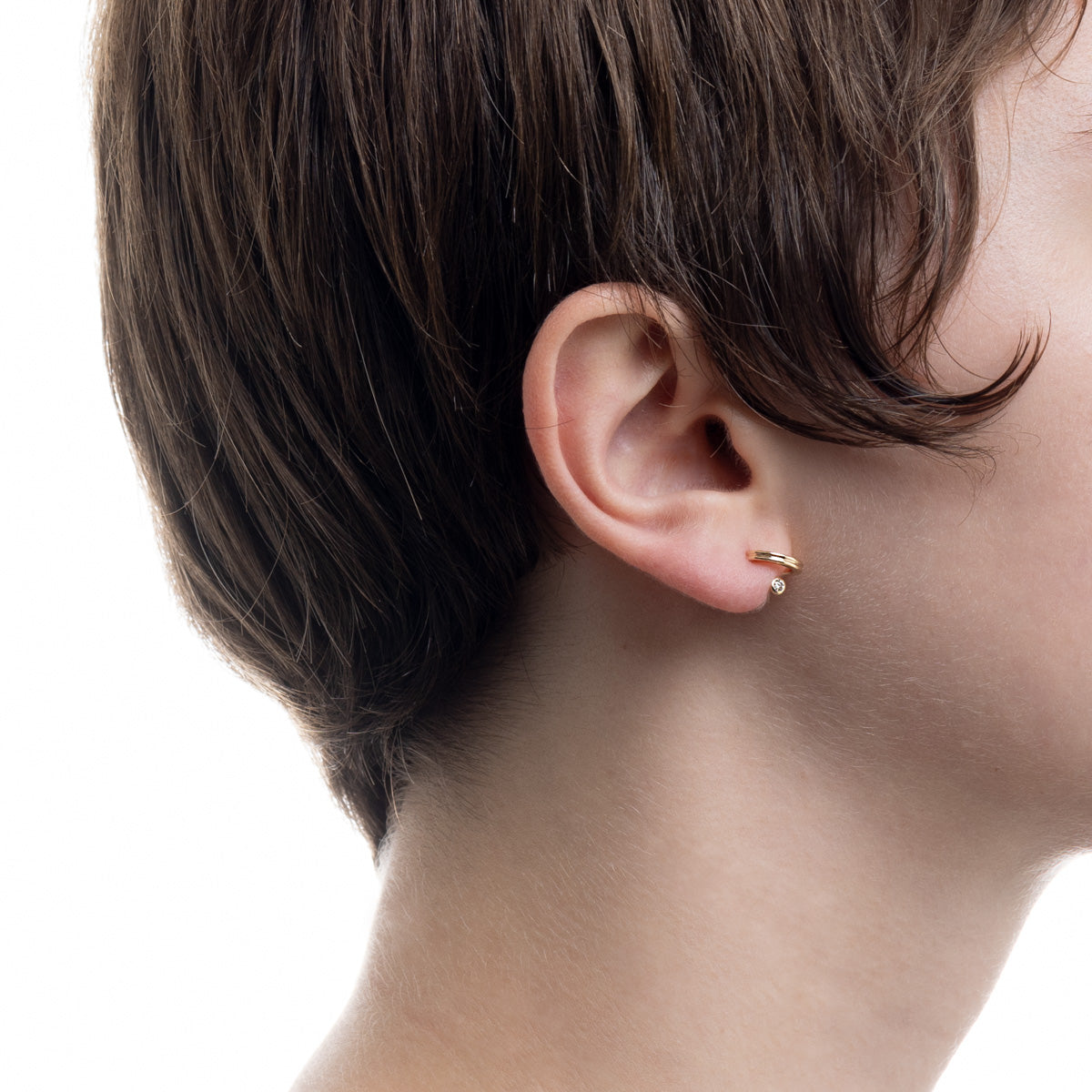 DROSERA ダイヤモンド ピアス 右耳用