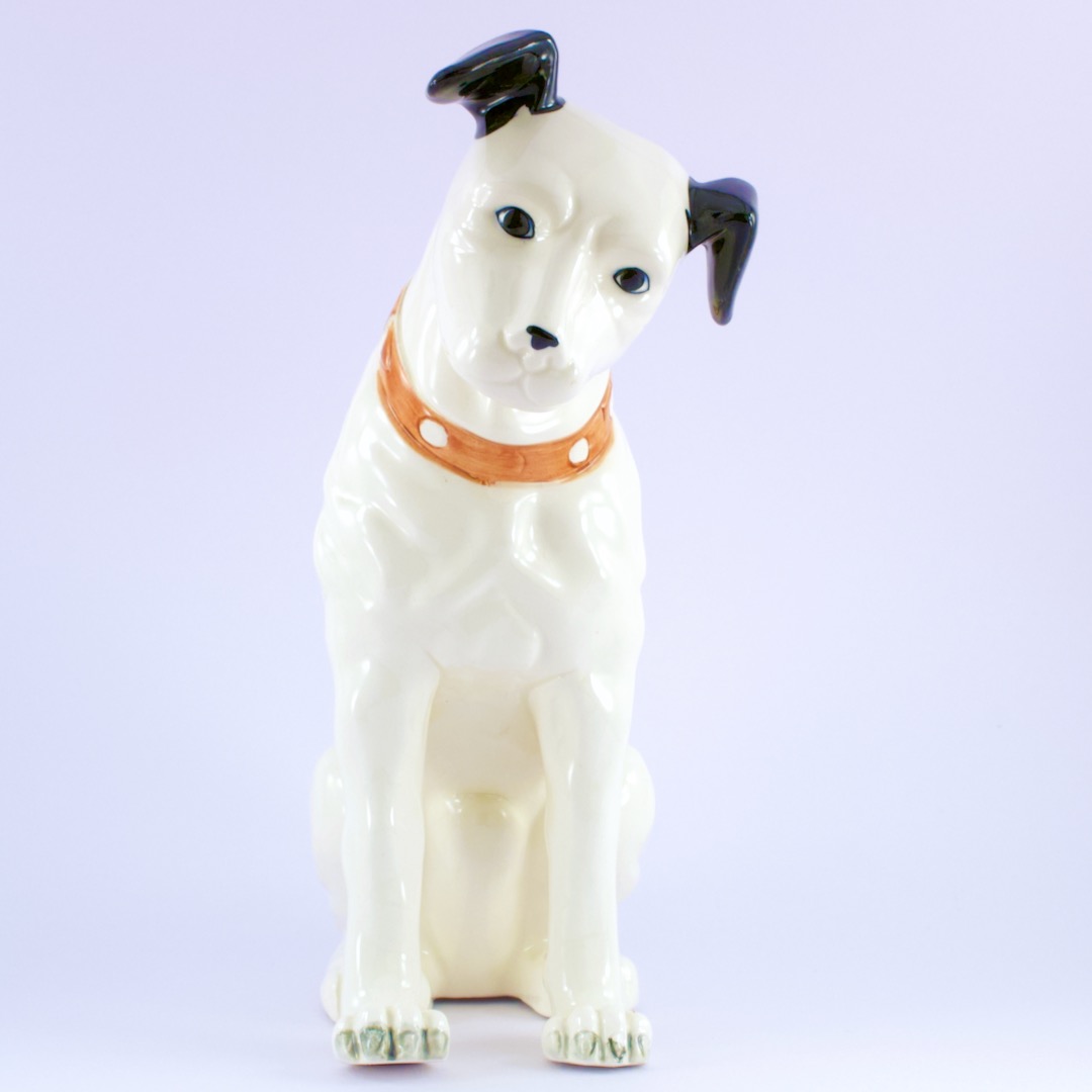 アンティーク ビクター犬（Victor） ニッパー君（Nipper） 陶器 置物