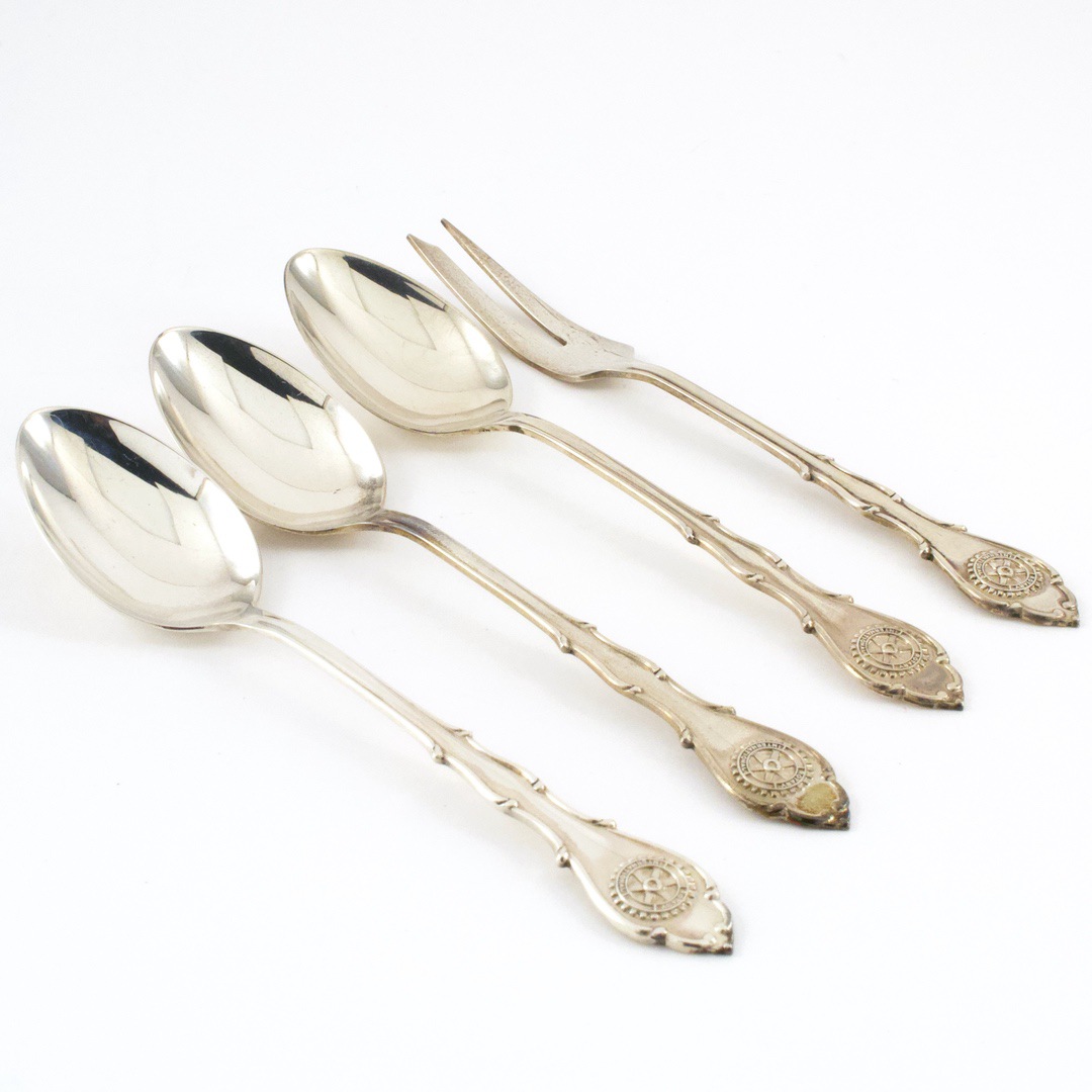 SILVER 950 WAKO スプーン3本、フォーク1本 セット（箱なし