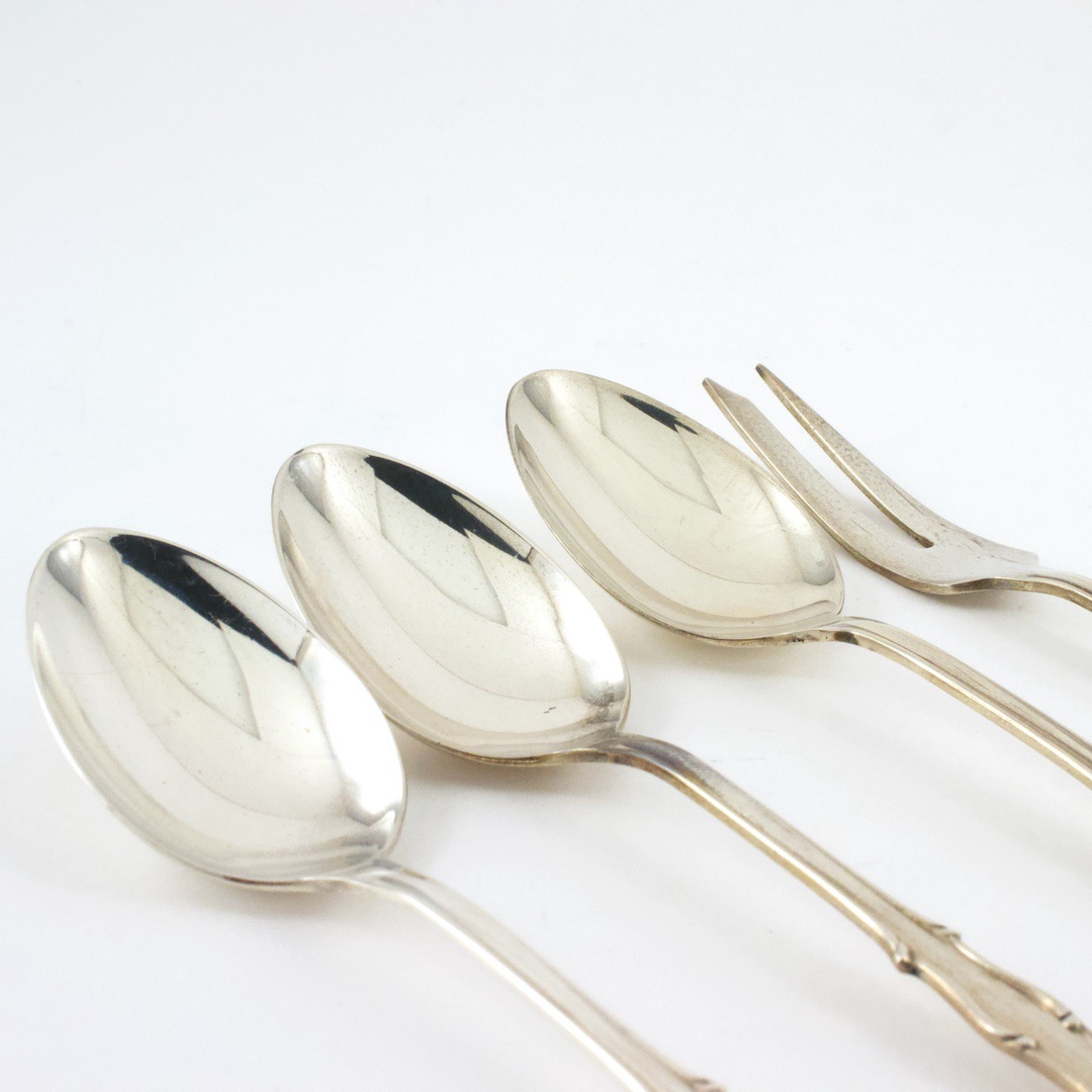 SILVER 950 WAKO スプーン3本、フォーク1本 セット（箱なし