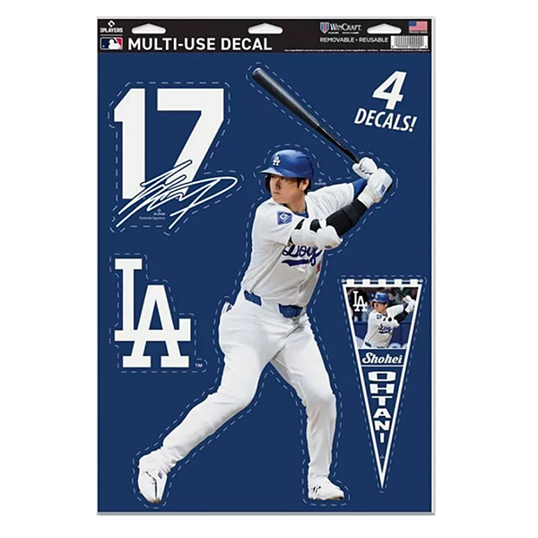 ロサンゼルス・ドジャース 大谷翔平 窓用ステッカー(青): 野球｜【公式