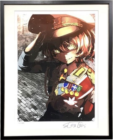 篠月しのぶ 幼女戦記 十一番目の女神展」直筆サイン入り アートグラフ