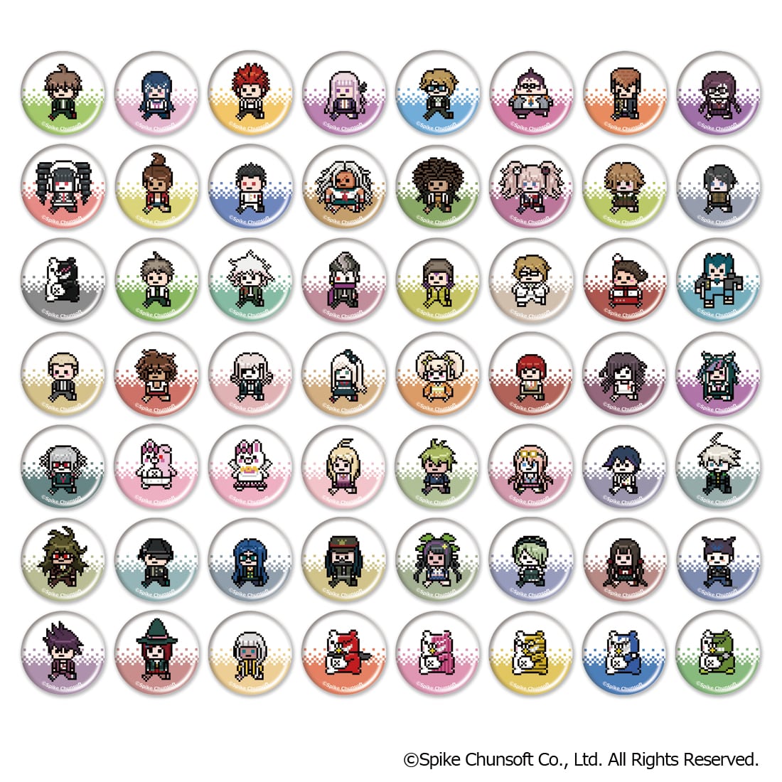 ダンガンロンパシリーズ トレーディングドット絵ミニ缶バッジ