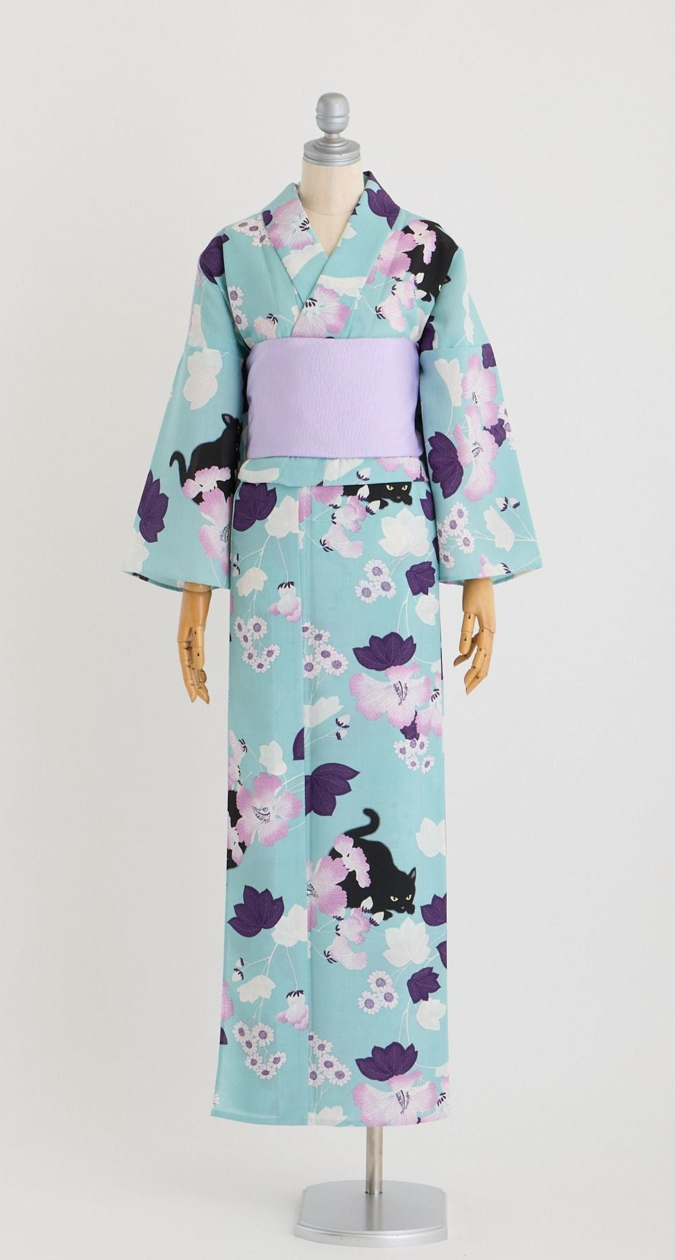 撫松庵 黒猫と花 プレタゆかた – きもの永見公式通販 | オンラインショップ