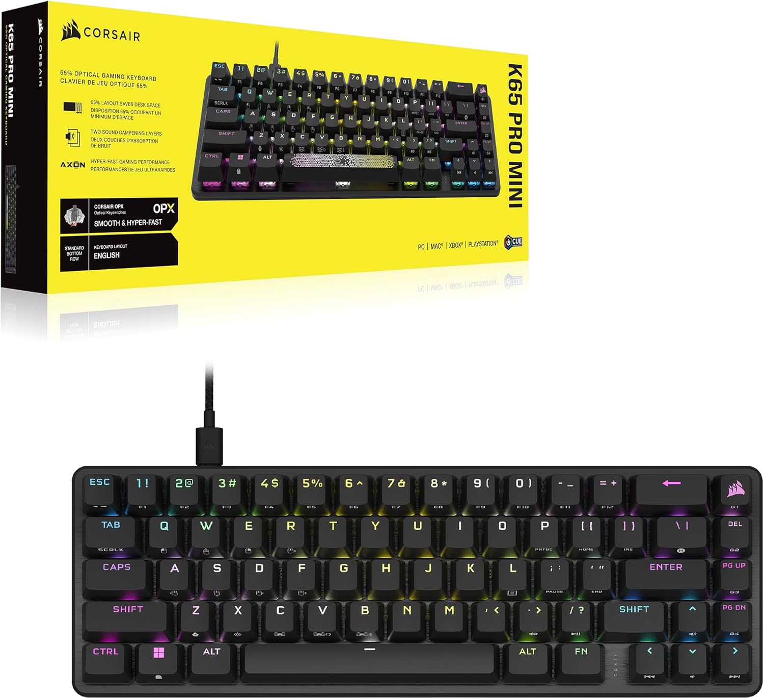 Corsair K65 PRO MINI 日本語配列 かな無し 有線 テンキーレス