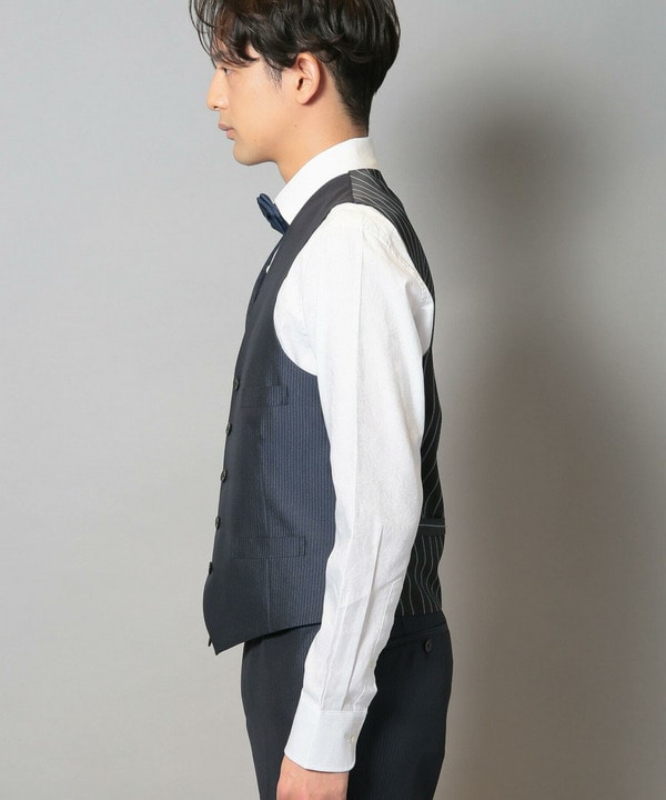 ブライトナローストライプスーツベスト（同素材セットアップあり