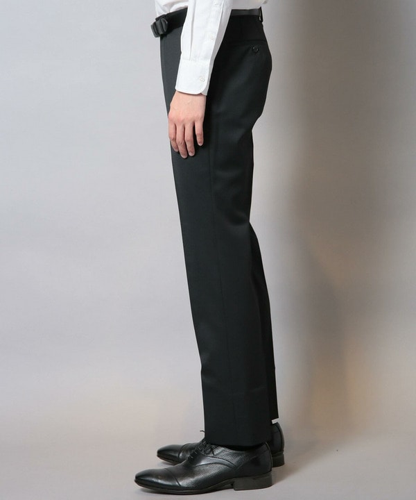 ウールポリエステルギャバジンスーツセットアップ（同素材ベストあり