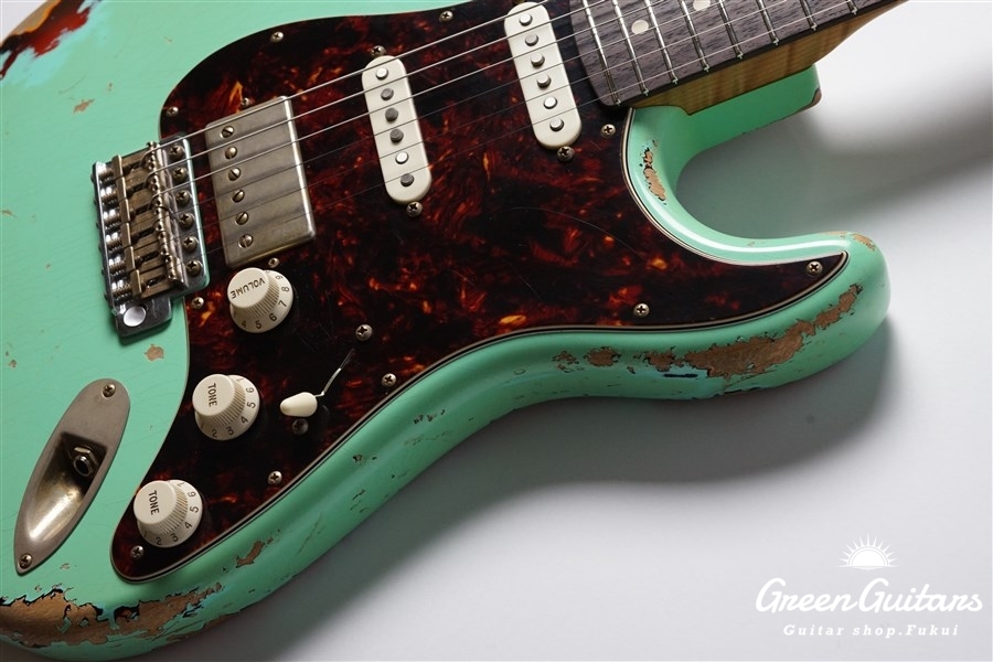 Xotic XSC-2 - Vintage Surf Green over 3 Tone Burst / Heavy Aged