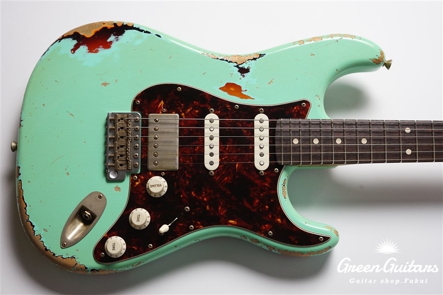 Xotic XSC-2 - Vintage Surf Green over 3 Tone Burst / Heavy Aged