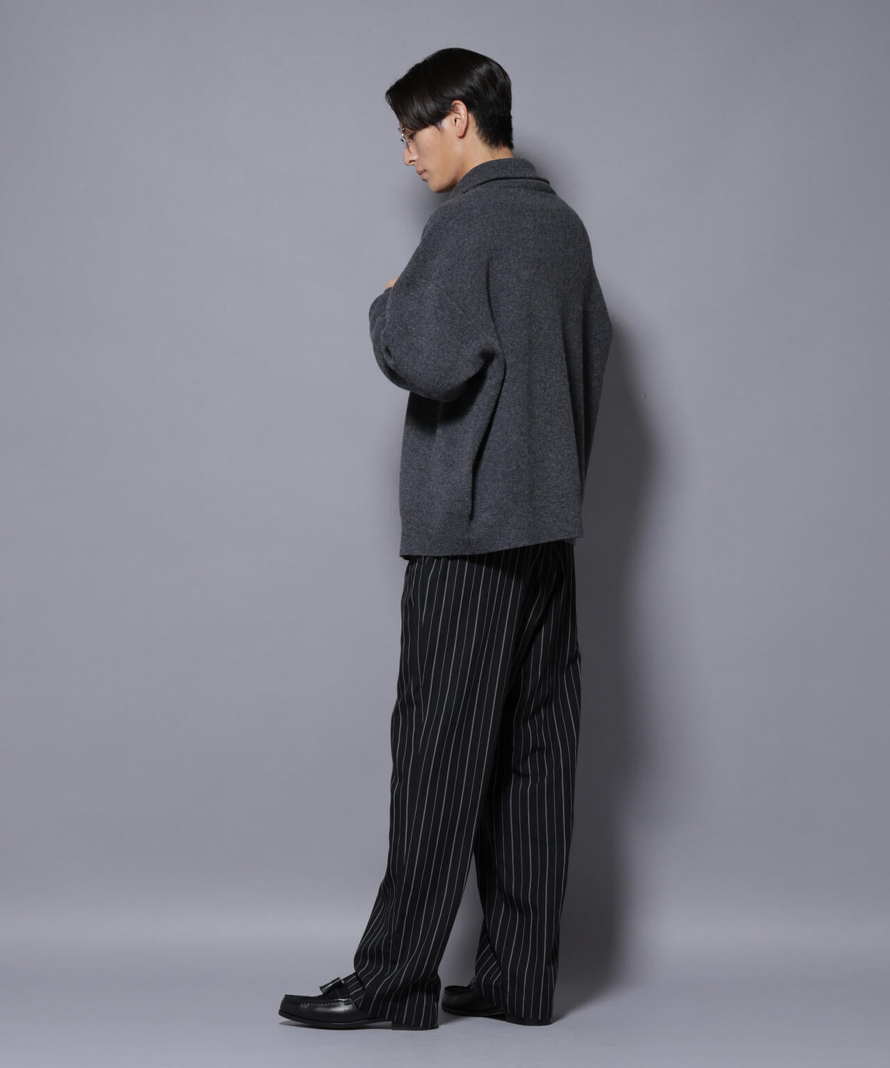 ウールカシミヤドライバーズニット