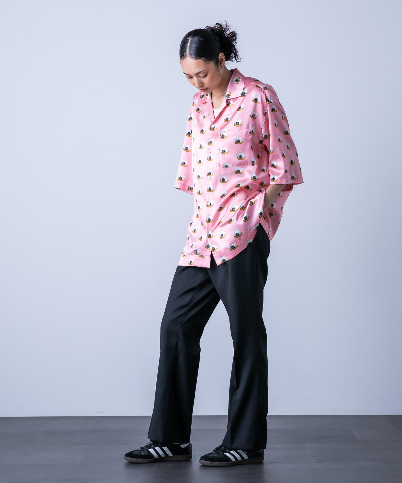 HOTEL PALACE(オテルパラス)」スイーツ プリント オープンカラー シャツ