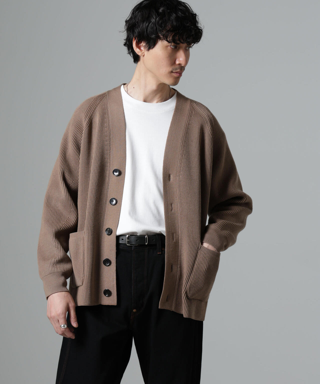 両畦 スポンディッシュ カーディガン