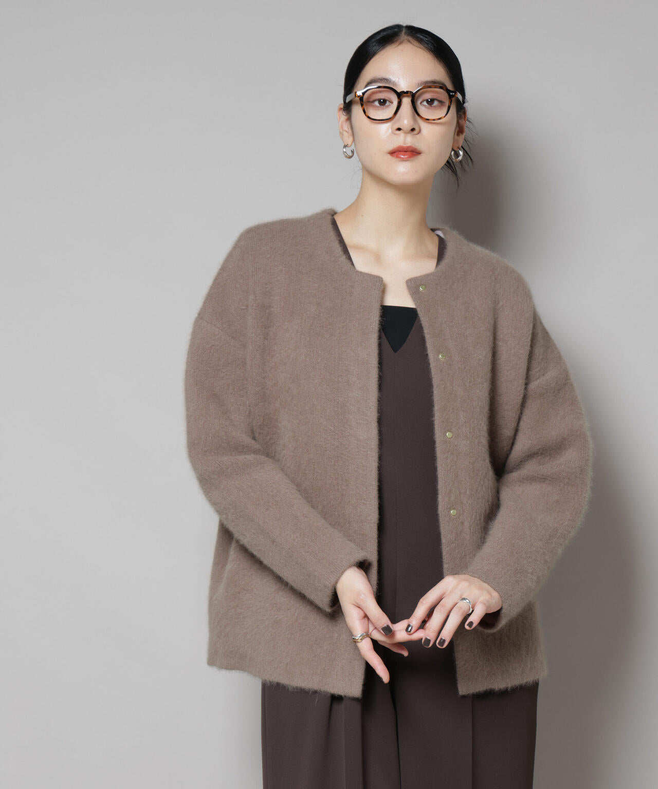 ウォッシャブル フォックス リバー ニット ジャケット