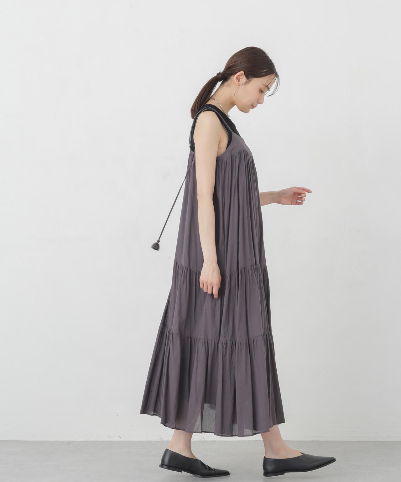 インド ティアード キャミワンピース