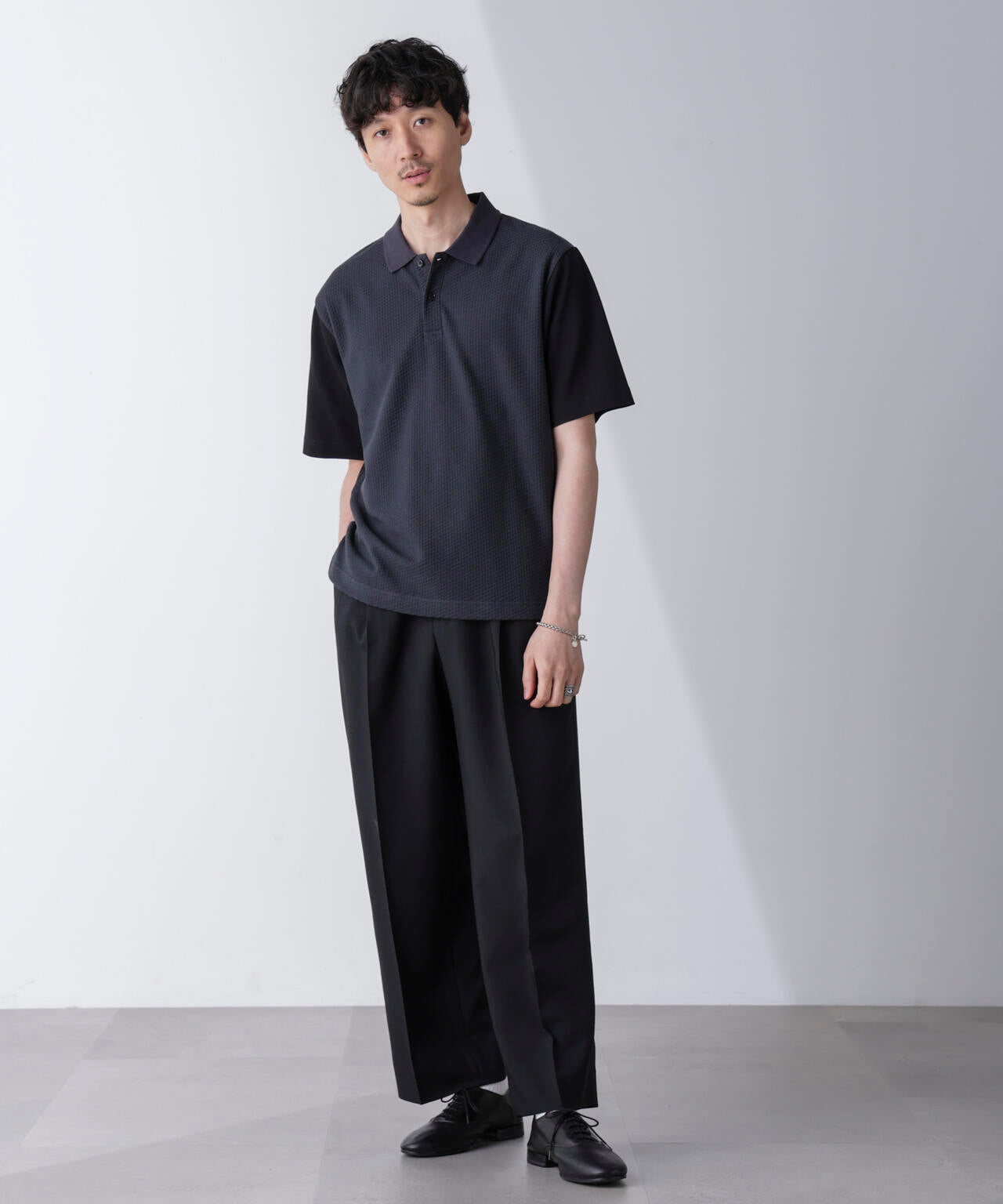 2トーン コンビ ポロシャツ 半袖