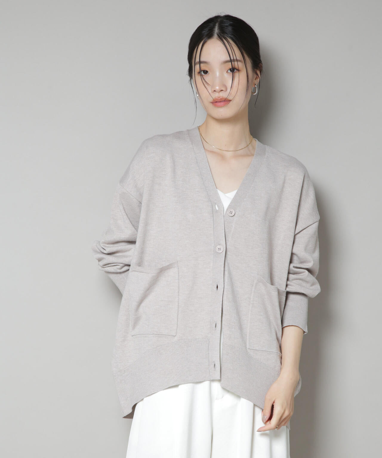 毛玉抑制 ニット カーディガン ( セットアップ 可)