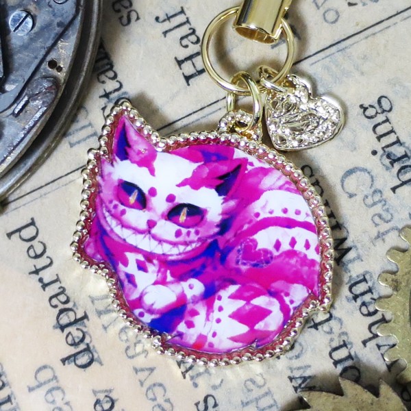 不思議ノ国のアリスシリーズ チェシャ猫 ストラップ（ピンク） by W