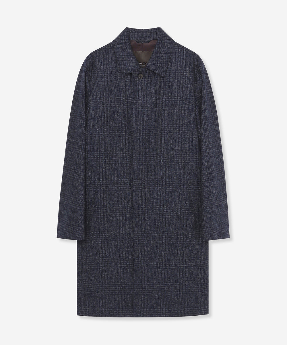DUNFORD】【Loro Piana Fabric】チェックウールステンカラーコート