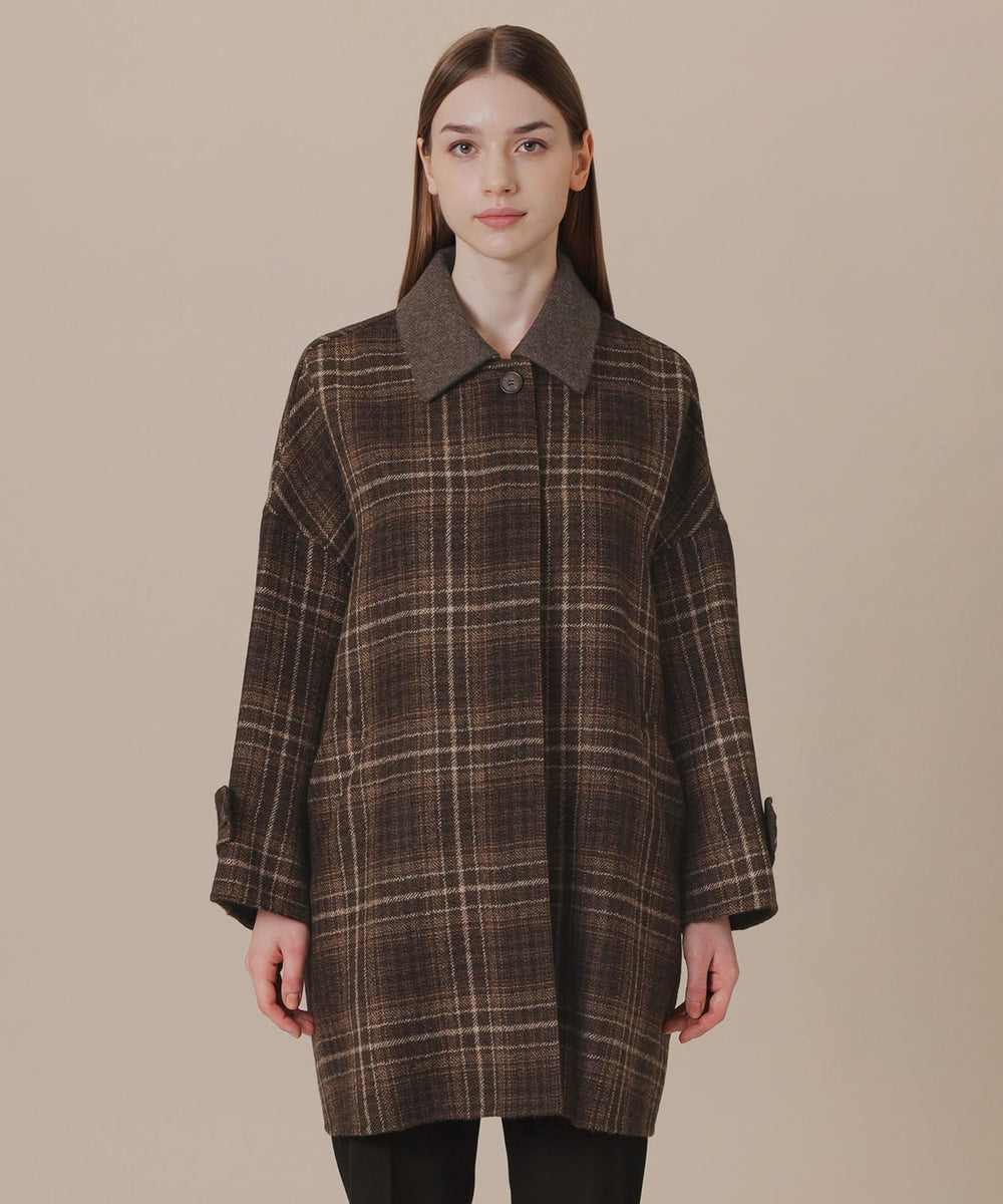 WEB・一部店舗限定】【ROSLEY/ロズリー】ウールリバーチェックコート