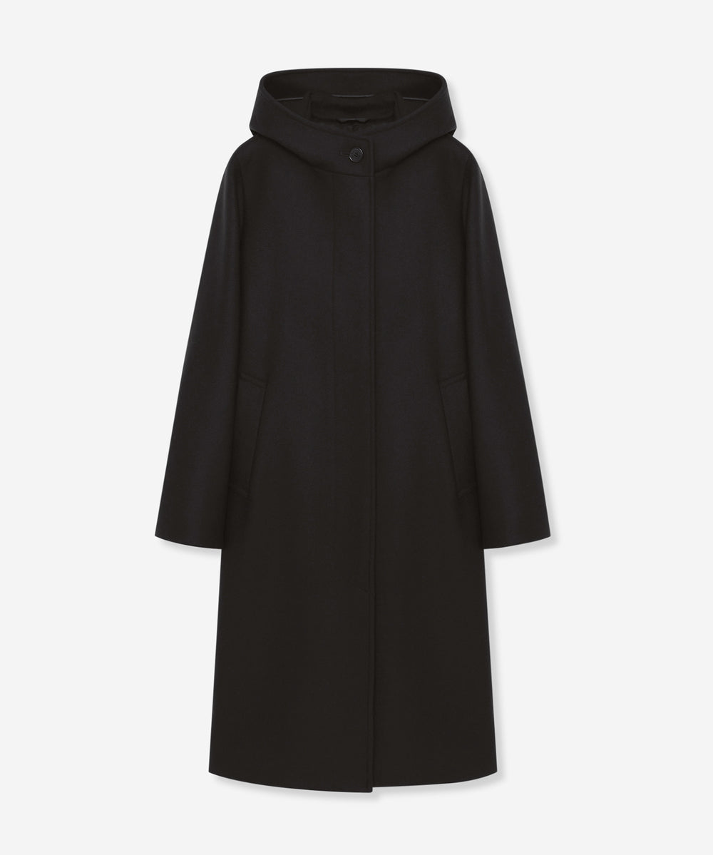 CHRYSTON/クリストン】ウールダブルクロスメルトンフーデットコート