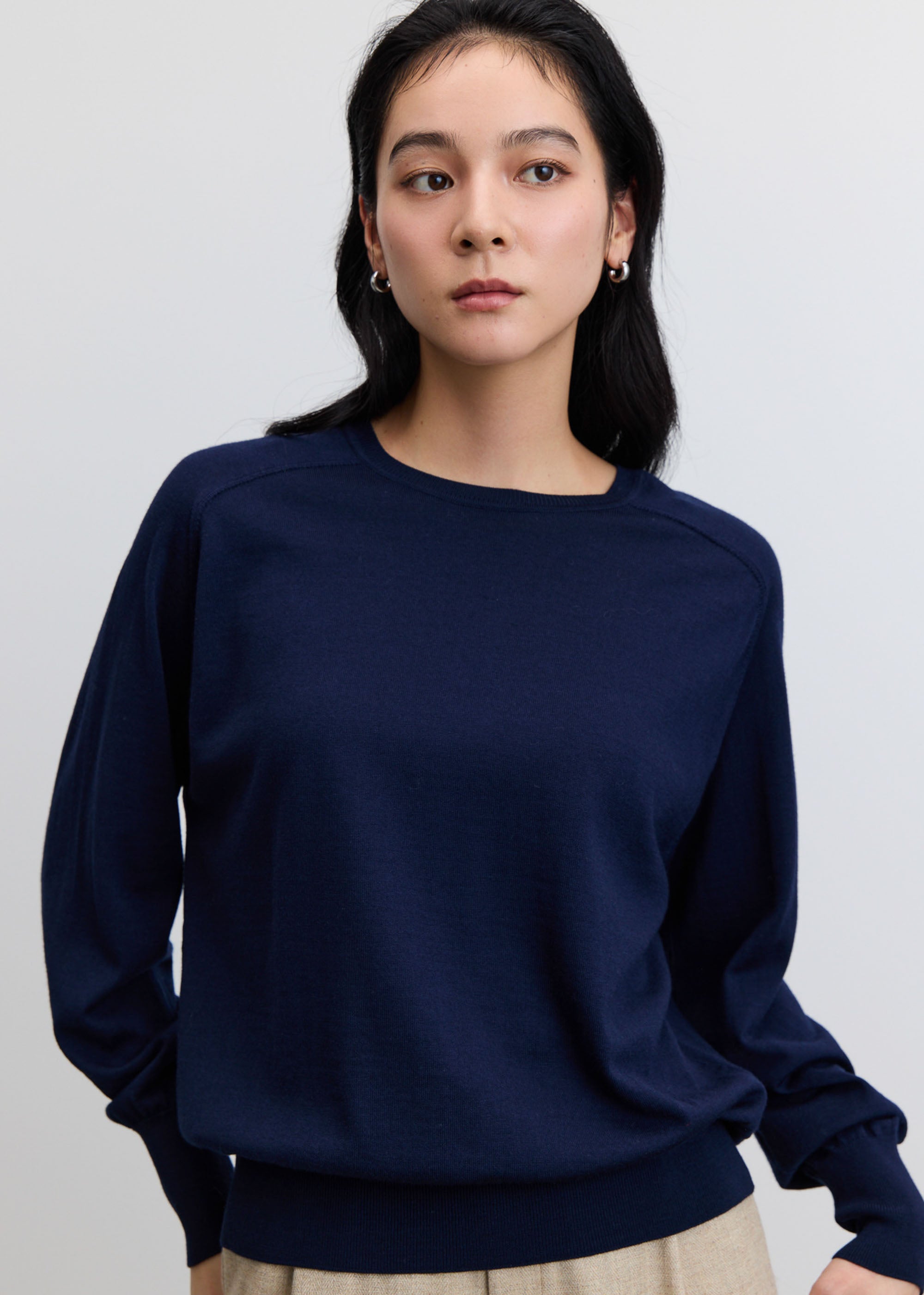 ウールハイゲージドルマンスリーブプルオーバー - SOÉJU online store