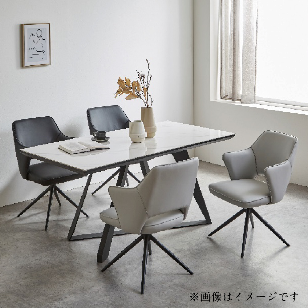 MERYL メリル オートターン ダイニングチェア (7619A) ブラック ライト