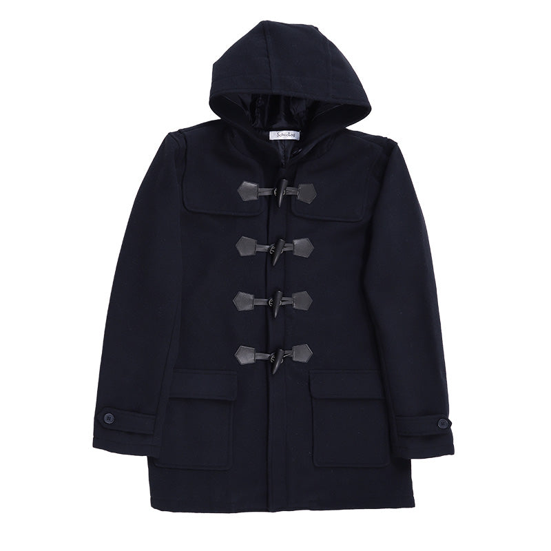 ダッフルコート スクールコート 中学生 男子 女子 軽い 紺 黒 M～5L