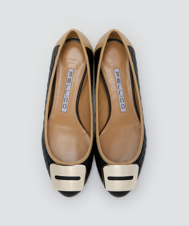 PELLICO | アネッリフィッビア パンプス 1.0cm BLACK/BUTTER MILK