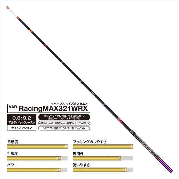 バリバス ワカサギ竿 ワカサギ穂先 Racing MAX 321WRX: 竿｜釣具の通販