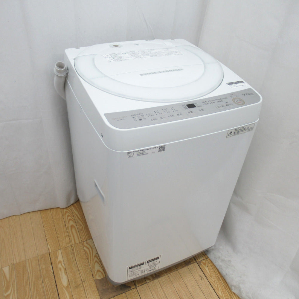 SHARP (シャープ) 全自動電気洗濯機 7.0kg 縦型 ES-GE7B 2018年製 簡易