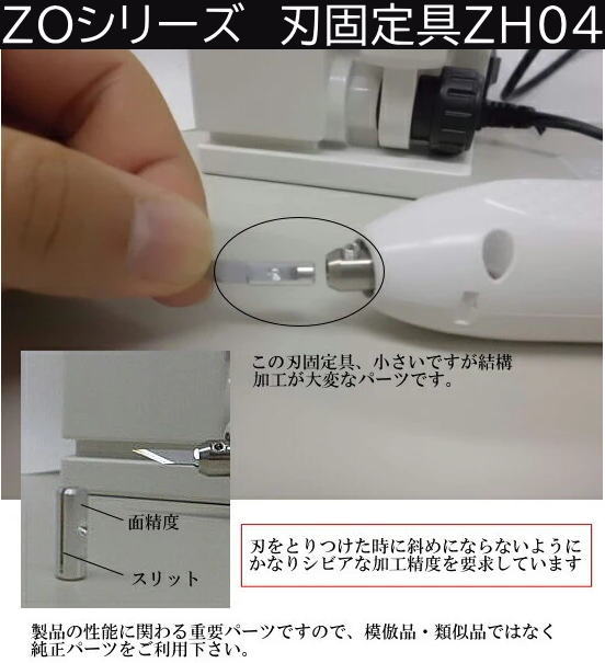 ZH04S 刃固定具セット（標準刃厚0.4mm用） ZOシリーズ – エコーテック