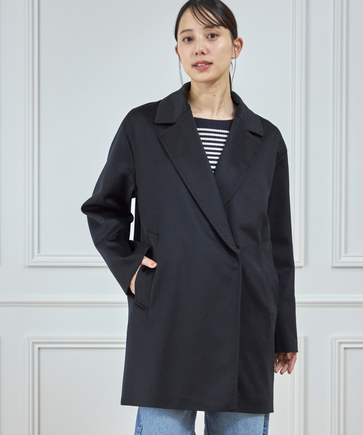 WEB限定》カシミヤ100%ミドル丈コート｜INED（イネド）｜フランドル