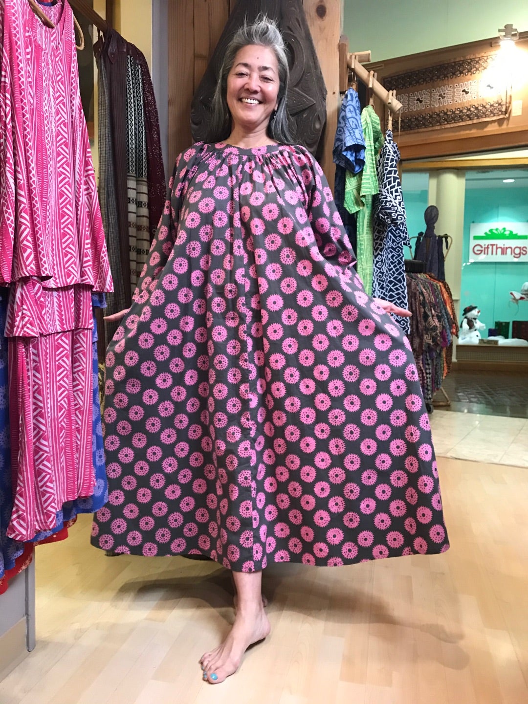 ノアノア 新しいデザイン長袖ジンジャードレス！ | AuntyAYAとMJの