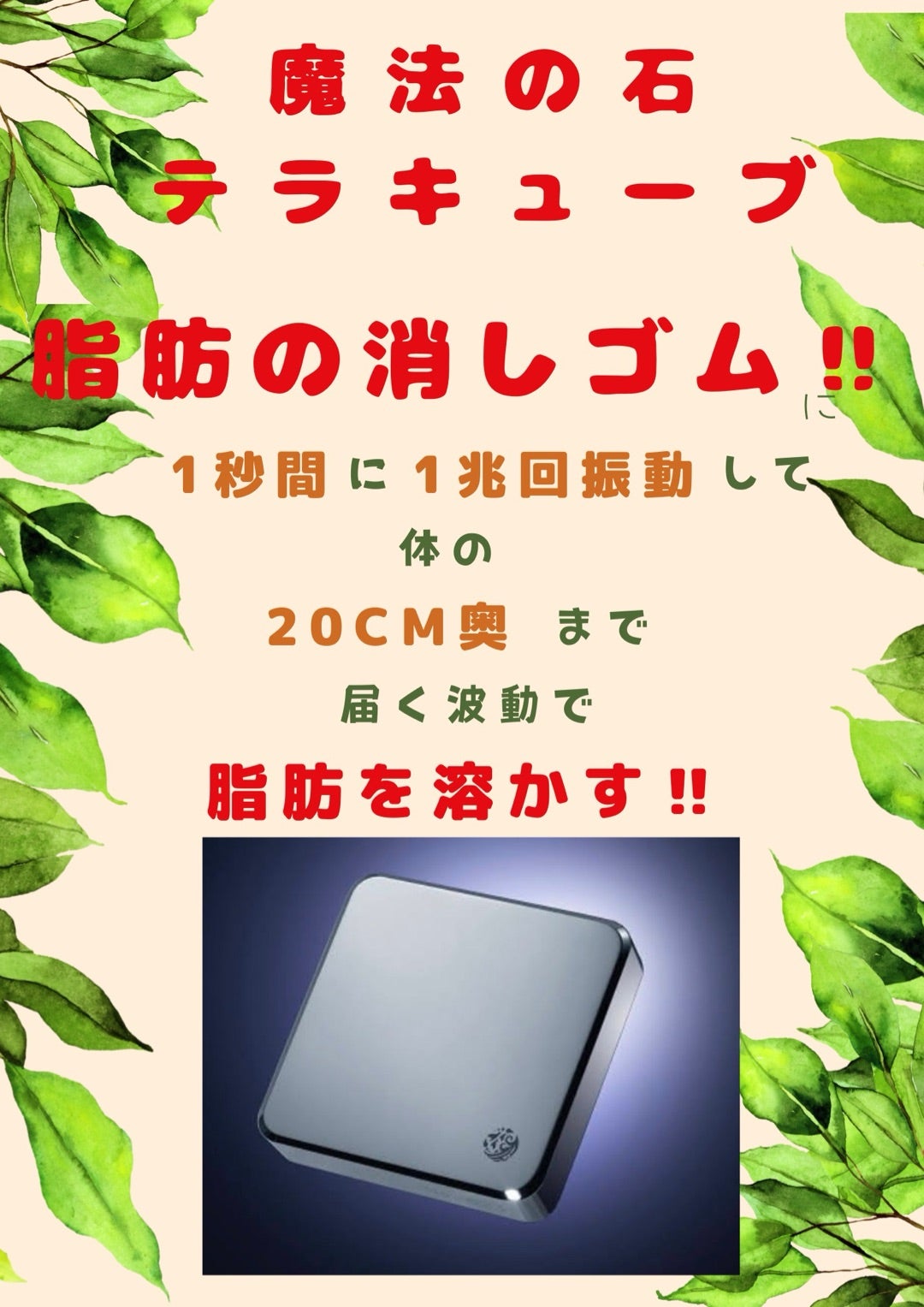 施術で使うテラキューブの威力 | YOSAPARK fortuna☆の健康にキレイに