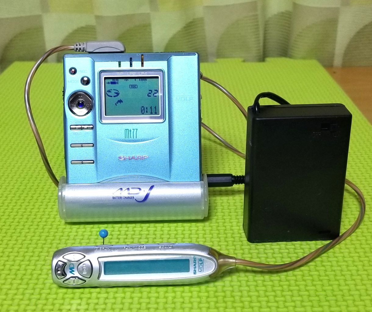 MDポータブルレコーダー SHARP MD-mt77 MDLP対応・完動品・動作保証
