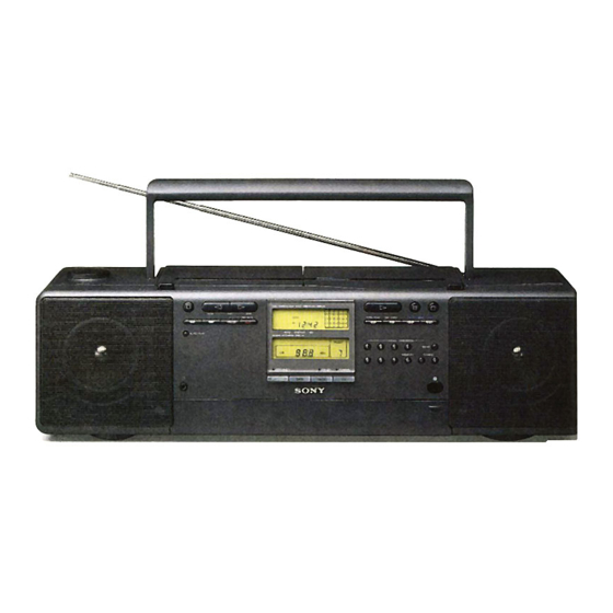 SONY CFD-K10 SERVICE MANUAL Pdf Download | ManualsLib