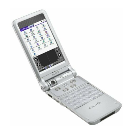 Sony Clie PEG-NX70V Manuals | ManualsLib