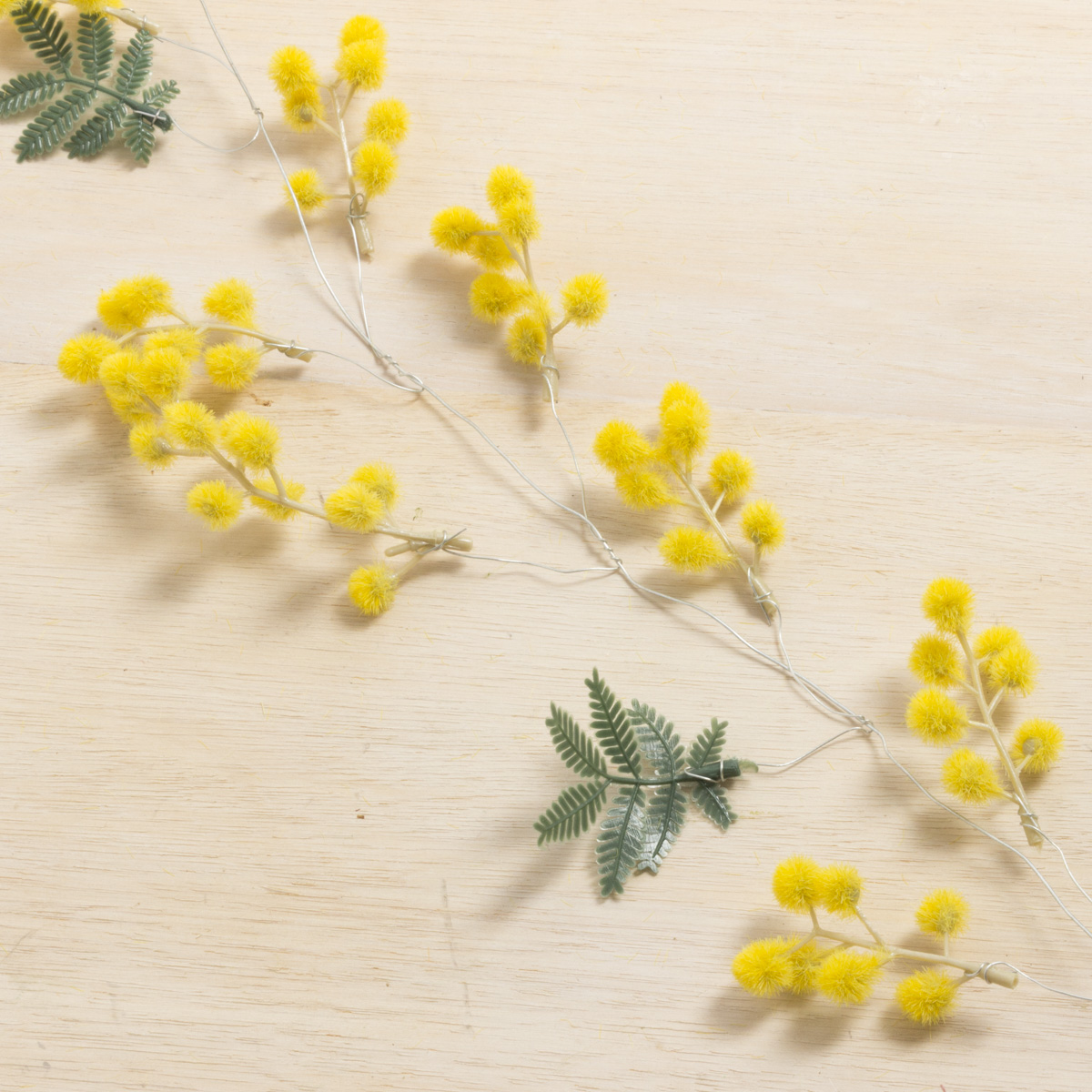 造花】アスカ/ミモザワイヤーガーランド イエロー/A-31555-10 - 花材