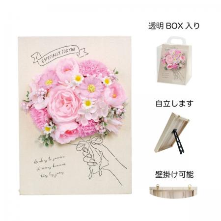 ソープフラワー】GREENHOUSE/キャンバスボードソープフラワー 花束