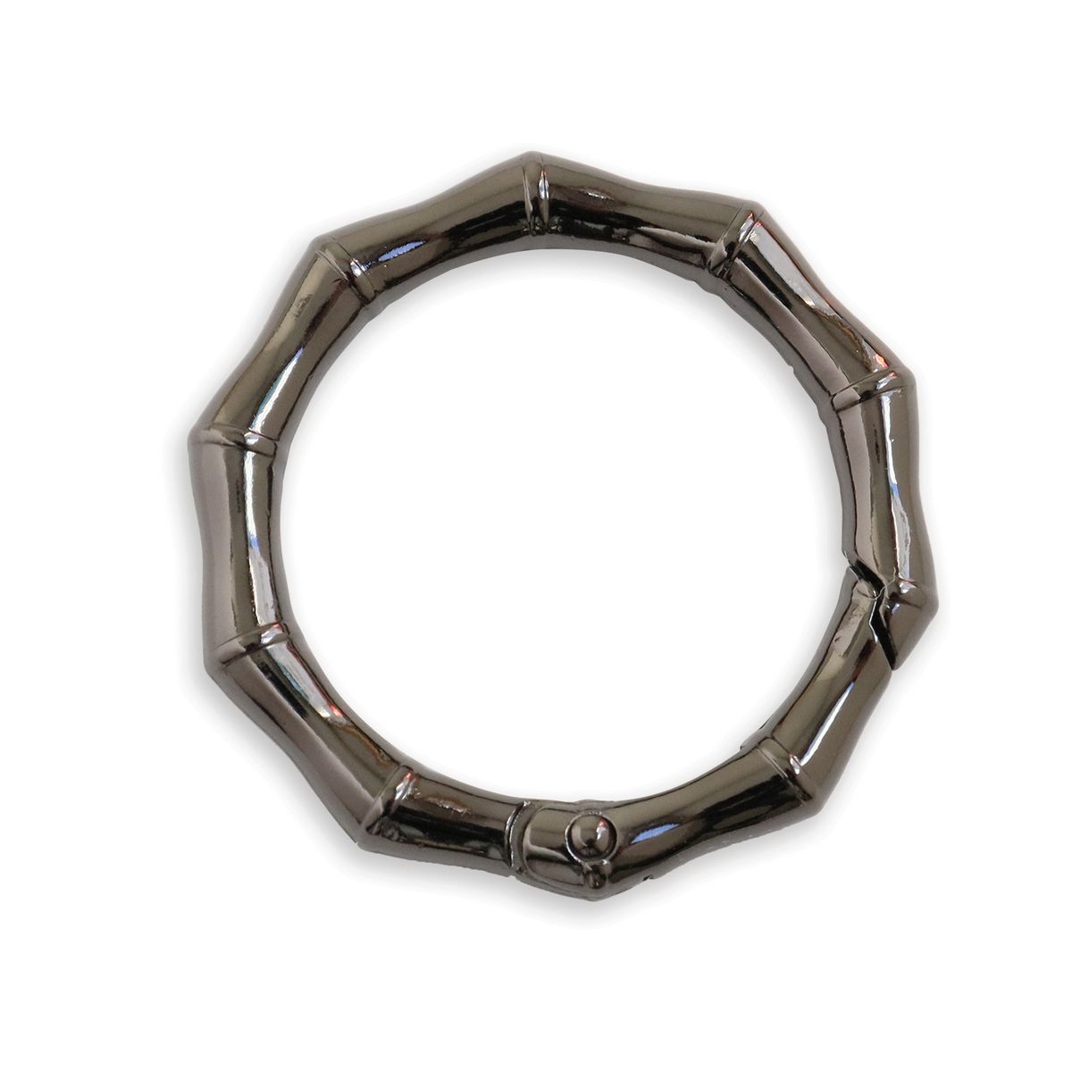 NBK日本紐釦貿易/丸型竹節カラビナ 48mm 4個入 ブラックニッケル/S27