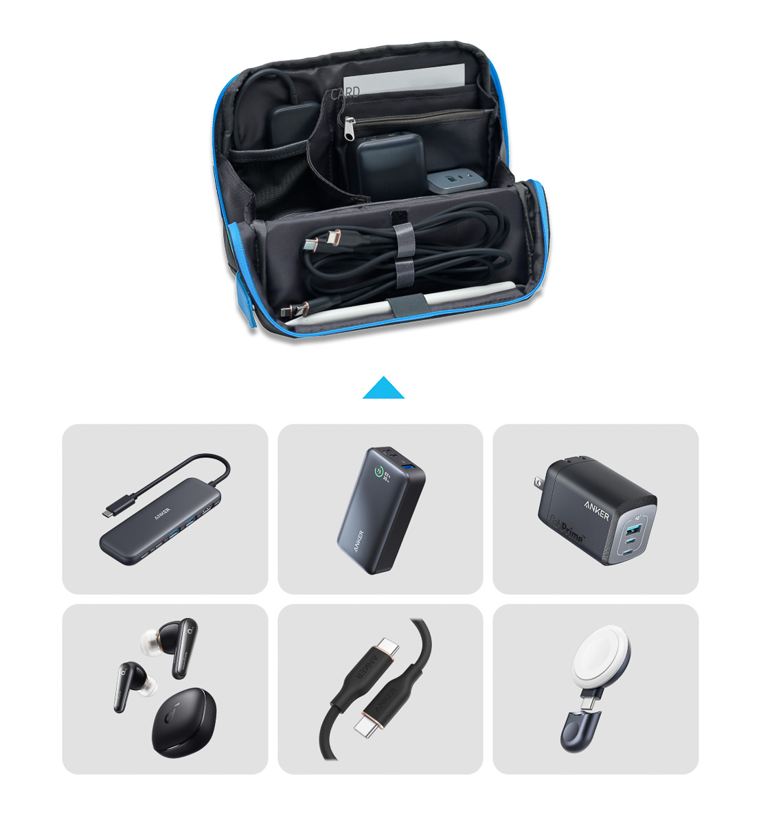 文房具もガジェットも。コクヨと共同開発した「Anker スマートポーチ