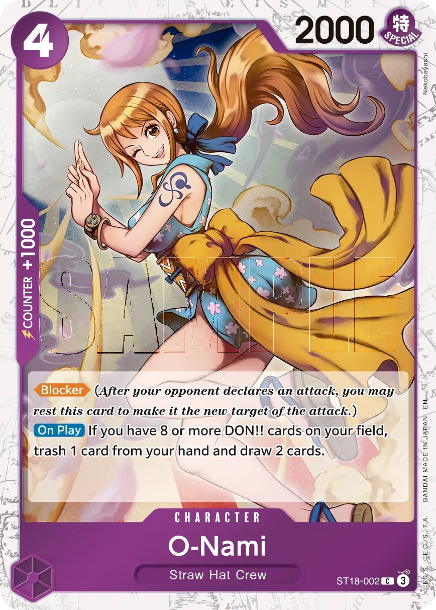 ST18-002 O-Nami One Piece Card Game Card | One Piece Card Game