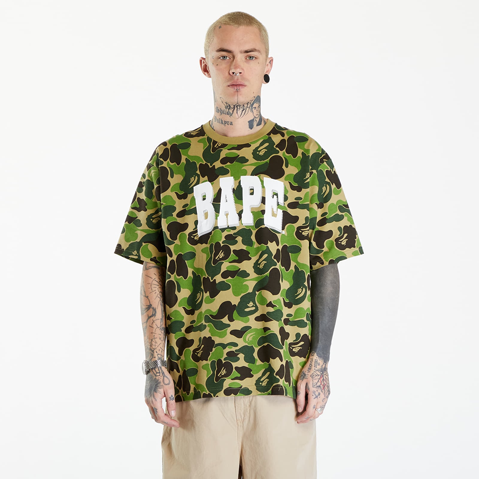 T-shirts A BATHING APE Abc Camo Relaxed Fit Bape Logo Tee Green